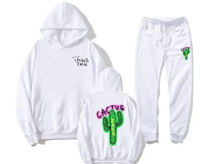 Casual Cactus Jack Sweatpants and Hoodie Set